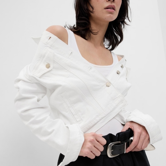 White Denim Jacket - Picture 2 of 9